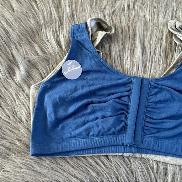 Fruit Of The Loom Two‎ Pack Wireless Bra Women’s Size 40 Front Closure Wirefree - Picture 3 of 6